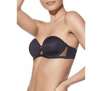Selène Sujetador Esmeralda sin tirantes, con relleno y aros – Negro 90C