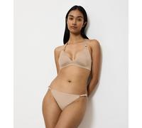 Sujetador de bikini en triángulo Midnight Swim Mujer Talla 40B. Color Beige