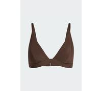 adidas Mujer Iconisea Ribbed Padded Triangle Bikini Top Swimwear, Aurora Coffee, 44