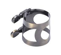 Sujetador de boquilla de ligadura de saxofón, clip de metal para saxofón alto tenor soprano barítono, diseño de tornillo ajustable para un mejor sonido y tono uniforme, ligadura (Azul verdoso antiguo)