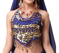 Sujetador de cuello Halter para mujer para danza del vientre, Sujetador con relleno sin espalda Top camisola Halter Crop, camiseta sin mangas de vendaje para fiesta de fiesta Clubwear