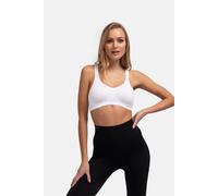 Dorina Flex Sujetador Deportivo Mujer - Sujetador No Acolchado, Tejido Micro Tactel Transpirable, Diseño de Espalda Racerback para Ejercicios de Bajo Impacto, Blanco