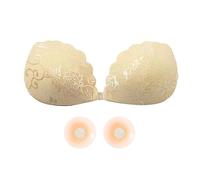Sujetador de Encaje Invisible sin Espalda Sujetadores Adhesivo Push Up Sujetador Silicona sin Tirantes Reutilizable 2 Piezas de Cubiertas para Pecho Grande Vestido Traje de Baño