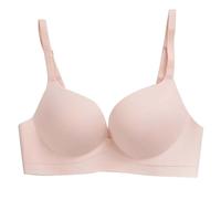 Sujetador de encaje superior para mujer con fuerte fuerza de apoyo para mujer, tirantes ajustables, cobertura completa, sujetadores cómodos sin aros, tabla de tallas de sujetadores sin aros, Rosa., 32