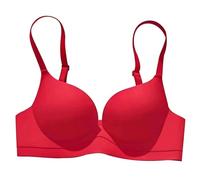 Sujetador de encaje superior para mujer con fuerte fuerza de apoyo para mujer, tirantes ajustables, cobertura completa, sujetadores cómodos sin aros, tabla de tallas de sujetadores sin aros, rojo, 32