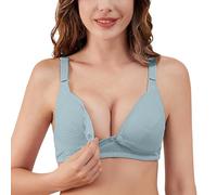 Sujetador de lactancia de Pure Maternity para embarazo, parterre, con tamaño extra grande, soporte óptimo ideal para el día a día, verde, 36