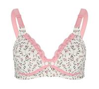 Sujetador De Lactancia Para Mujer,Hebilla De Pre Apertura Frontal Encaje De Algodón Sin Alambre Antideslizante Lactancia Materna Sujetadores Para Dormir Para Lactancia Mujeres