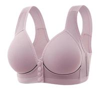 Sujetador de maternidad de algodón para mujer sujetador deportivo sin hilos de belleza Bralettes Soporte alto sujetadores confort sin sujetador con armaduras Body con soporte de garganta, gris, L