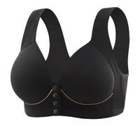 Sujetador de maternidad de algodón para mujer sujetador deportivo sin hilos de belleza Bralettes Soporte alto sujetadores confort sin sujetador con armaduras Body con soporte de garganta, Le Noir, S