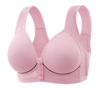 Sujetador de maternidad de algodón para mujer sujetador deportivo sin hilos de belleza Bralettes Soporte alto sujetadores confort sin sujetador con armaduras Body con soporte de garganta, rosa, XXL