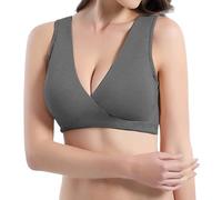 Sujetador de maternidad para dormir para mujer, cómodo brasier push up para lactancia, brasier para embarazo, sin aros, sin costuras, brasier para dormir, brasier de yoga suavizante, ropa interior