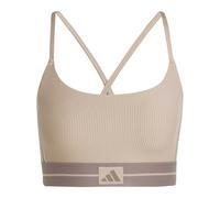 Sujetador Deportivo de Fitness adidas Hyg Rib Bralett Mujer Marrón XS
