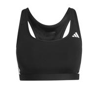 adidas Donna Optime Essentials Workout 3-Stripes Medium Support Bra, Black/White, XS