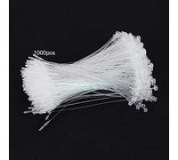 Sujetador de plástico para etiqueta de precio de 1000 piezas, bucle de pasadores de cierre a presión blancos de 12,5 cm para artículos delicados, bolsos, tejidos a mano, etc.