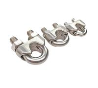 sujetador de sillín de perno U, Abrazaderas de cuerda alambre en forma U acero inoxidable 304, varios tamaños plateados, paquete 35(M3 5pcs)