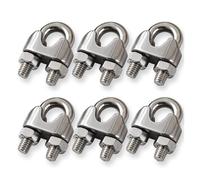 sujetador de sillín de perno U, Abrazaderas for cable de acero inoxidable 304, paquete 6, plateadas, 2-20 mm(6Pcs 3mm)