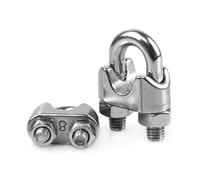 sujetador de sillín de perno U, Abrazaderas for cables de cuerda alambre, acero inoxidable 304, tipo U, M2-M32, plata(M6)