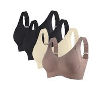 Sujetador de sujetador sin cordones, cómodo y transpirable, de gran tamaño, con hebilla, para mujer, chaleco profundo, bralette, sin armadura, alto polo Dance, Bd, M