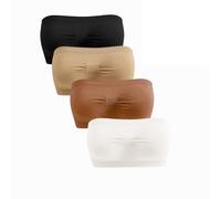 Sujetador de talla grande sin tirantes para mujer, transpirable, para uso diario, bandeau