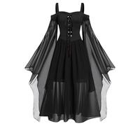 Sujetador de tela de poliéster para mujer, detalles de volantes, estilo histórico y estilo gótico, debajo de tops, vestidos y ropa de uso diario, como una práctica selección en el armario, Negro , M