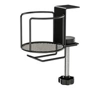 Sujetador de Vasos para Escritorio | Soporte 2 en 1 para Bebidas con Gancho para Auriculares,Portavasos de sobremesa - para Botella, Termo o Taza en Aula, Dormitorio,