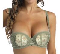 Sujetador de yoga para mujer, con senos, cómodo y con tirantes, verde, 38