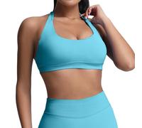 Sujetador deportivo acolchado para mujer Bustier con efecto push-up, sujetador sin costuras con efecto push-up, sujetador acolchado para yoga y fitness, sin costuras... &, Bu5, L