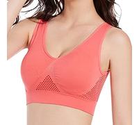 Sujetador deportivo acolchado para mujer, cómodo y suave, sujetador deportivo para pechos colgantes, cómodo sujetador push up, soporte fuerte, camiseta de tirantes anchos, camiseta sexy, parte