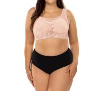 Sujetador deportivo con cierre frontal para mujer, antihundimiento, cobertura completa, para pechos grandes y pequeños, brasier deportivo acolchado, oro rosa, 3XL