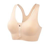Sujetador Deportivo con Cremallera Frontal para Mujer, Top de Entrenamiento Alto para Yoga, Running, Transpirable, con sujeción, sin Costuras, cómodo, Ropa Deportiva Colgador Ropa Interior Extensible
