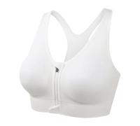 Sujetador Deportivo con Cremallera Frontal para Mujer, Top de Entrenamiento Alto para Yoga, Running, Transpirable, con sujeción, sin Costuras, cómodo, Ropa Deportiva Colgador Ropa Interior Extensible