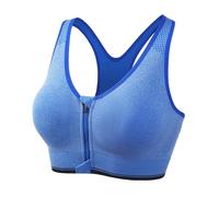 Sujetador Deportivo con Cremallera para Mujer De Entrenamiento De Alto Impacto Mujer Cierre Delantero Sujetador Deportivo Post Operatorio con Soporte de Espalda