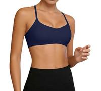 Sujetador deportivo de agarre fuerte y tirantes ajustables para entrenamientos intensos como correr, fitness, yoga y más, marine, L