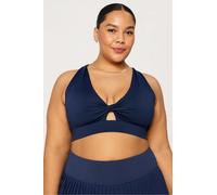 Sujetador deportivo de medio impacto Oasis Twist Fabletics Azul Womens 2X plus