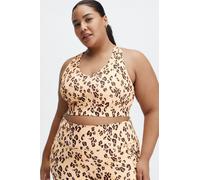 Sujetador deportivo de medio impacto On-the-Go Fabletics Desert Leopard Womens 3X plus