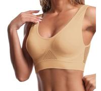 Sujetador Deportivo Mujer Alto Impacto con Relleno Comodos Push Up Sujetadores Sport Bra Top sin Costuras Sostén sin Aros Chica Dama Chaleco Yoga Fitness Fiesta Tallas Grandes Casual