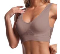 Sujetador Deportivo Mujer Alto Impacto con Relleno Comodos Push Up Sujetadores Sport Bra Top sin Costuras Sostén sin Aros Chica Dama Chaleco Yoga Fitness Fiesta Tallas Grandes Casual