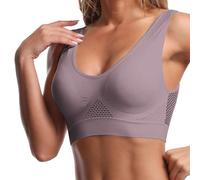 Sujetador Deportivo Mujer Alto Impacto con Relleno Comodos Push Up Sujetadores Sport Bra Top sin Costuras Sostén sin Aros Chica Dama Chaleco Yoga Fitness Fiesta Tallas Grandes Casual