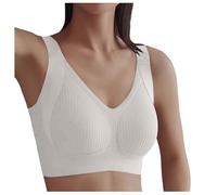 Sujetador Deportivo Mujer Alto Impacto Talla Grande Sujetador Sin Aros Push Up Bandolera Ajustable Sports Bra con Relleno Suaves Cómodo Sostenes de Mujer Sin Costuras Transpirable