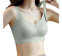 Sujetador Deportivo Mujer,Fruncido sin Costuras Básico Bandolera Ajustable Tallas Grandes Sostenes Aros con Relleno Sexy Moda Lencería Yoga de Entrenamiento