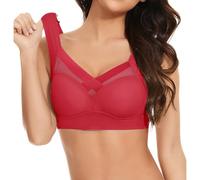 Sujetador Deportivo Mujer tallas grandes Sujetador sin Aros con relleno Interior Ropa Sujetadores reductores con Cierre Delantero Push Up Básicos Bandolera Mujer Suaves Elástico Ligero y cómodo 2026