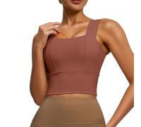 Sujetador Deportivo Mujer Tirantes Anchos, sin aro, Push up, Soporte Medio, Top Yoga Acolchado, Espalda nadadora para Entrenamiento y Running