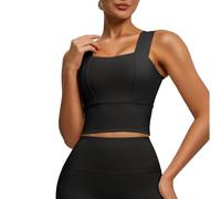Sujetador Deportivo Mujer Tirantes Anchos, sin aro, Push up, Soporte Medio, Top Yoga Acolchado, Espalda nadadora para Entrenamiento y Running