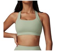 Sujetador Deportivo Mujer Top de Yoga con Almohadilla Desmontable Doble Capa Cuello Redondo Ideal para Gimnasio Entrenamiento y Estiramiento Disponible en Tallas Variadas Color Negr (Light Green, S)