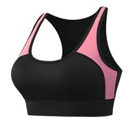 Sujetador deportivo para mujer sin aros, espalda cruzada, tirantes anchos ajustables, sujetador push up, acolchado, fuerte sujeción, transpirable, sin costuras, ideal para fitness, entrenamiento