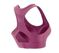 Sujetador deportivo push up de alto soporte, sin varillas, cuello redondo, espalda cruzada, para yoga, fitness, color liso para mujer, rosso, S