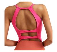 Sujetador Deportivo Sexy for Chica, Ropa Interior de Fitness for Mujer, Push up, Yoga, Top Corto, Sujetadores, Camisolas, energía for Correr para Yoga Running Fitness(Red1,L)