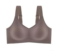 Sujetador deportivo sin costuras para mujer, alto para soporte de impacto, parte superior de yoga sin varillas con almohadillas extraíbles para gimnasio, correr, fitness, talla M-XXXL (gris XL)