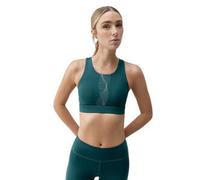 Sujetador deportivo sujeción media espalda cruzada Mujer Born living yoga verde S