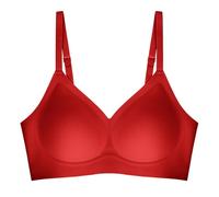 Sujetador Elevador Invisible Diseño Semirrígido Transpirable Nylon Bralette Cobertura Completa Soporte Delgado Tirantes Ropa Interior Para Damas Sujetador de Soporte Inalámbrico, Br, M